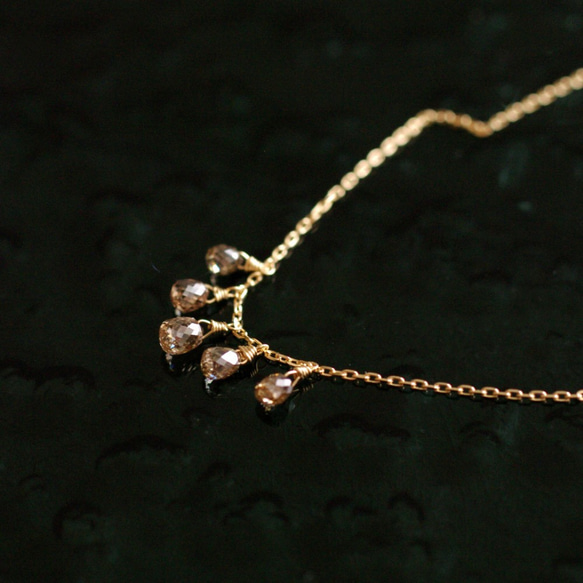 tsubu : Brown Diamond（necklace） ブラウンダイヤモンドのネックレス 1枚目の画像