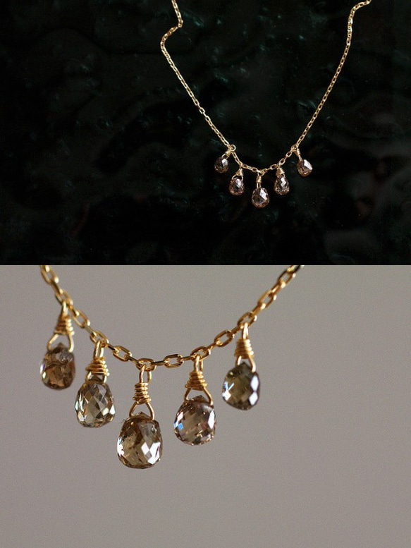 tsubu : Brown Diamond（necklace） ブラウンダイヤモンドのネックレス 3枚目の画像