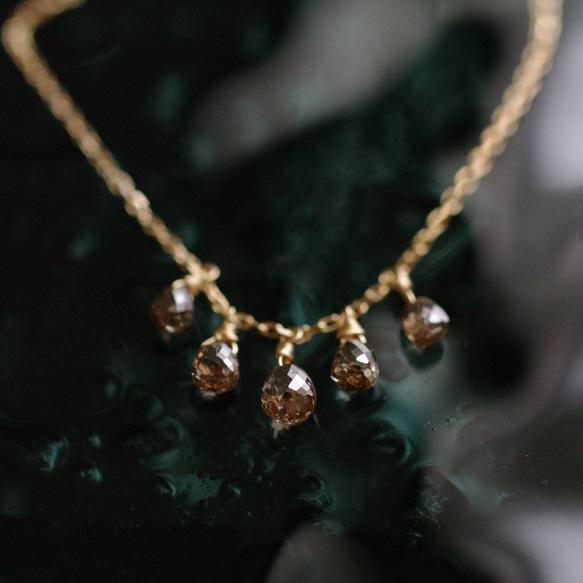 tsubu : Brown Diamond（necklace） ブラウンダイヤモンドのネックレス 6枚目の画像