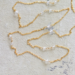 長さ選択式：40/50/60 chain : WhiteTopaz（necklace） ホワイトトパーズのネックレス 2枚目の画像