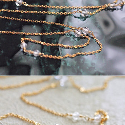 長さ選択式：40/50/60 chain : WhiteTopaz（necklace） ホワイトトパーズのネックレス 3枚目の画像
