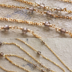 長さ選択式：40/50/60 chain : Smoky Quartz（necklace）スモーキークォーツのネックレス 2枚目の画像