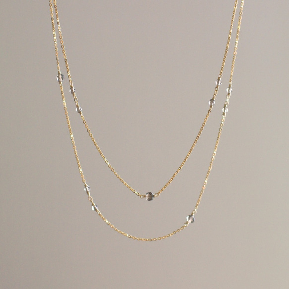 長さ選択式：40/50/60 chain : Smoky Quartz（necklace）スモーキークォーツのネックレス 3枚目の画像