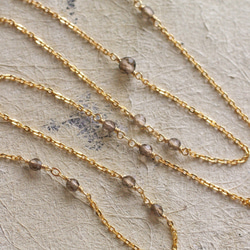 長さ選択式：40/50/60 chain : Smoky Quartz（necklace）スモーキークォーツのネックレス 4枚目の画像