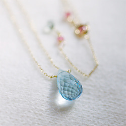 namida : Sky Blue Topaz / gold（necklace） 第1張的照片