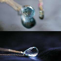 namida : Sky Blue Topaz / gold（necklace） 第2張的照片