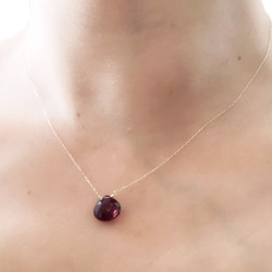 namida : Tourmaline（necklace）深い紫のトルマリンのネックレス 5枚目の画像