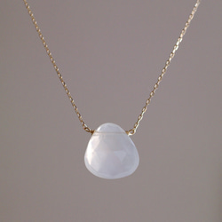 namida : white Moonstone（necklace） ホワイトムーンストーンのネックレス 3枚目の画像