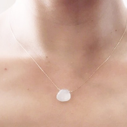 namida : white Moonstone（necklace） ホワイトムーンストーンのネックレス 5枚目の画像