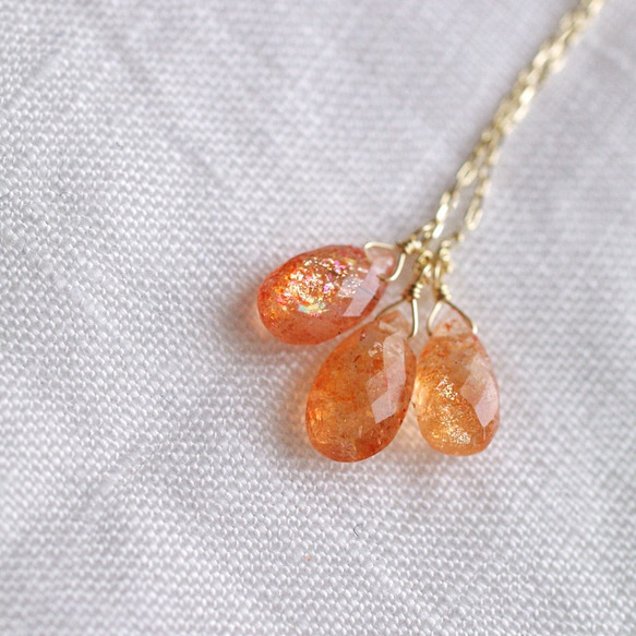 tsubu : Sunstone（necklace） サンストーンのネックレス 8枚目の画像