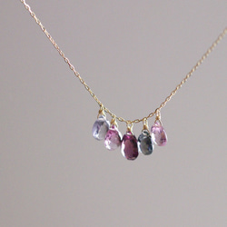 tsubu : Spinel 5（necklace） シックなスピネルのネックレス 3枚目の画像