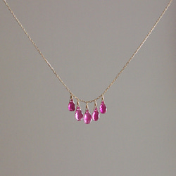預約商品 tsubu : pink Tourmaline（項鍊） Pink tourmaline necklace 第4張的照片