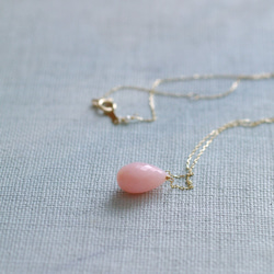 namida : pink Opal -m（necklace） ピンクオパールのネックレス（m） 4枚目の画像