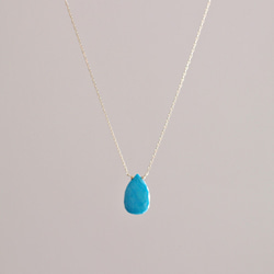 namida : Turquoise（necklace）3　 アリゾナターコイズのネックレス 2枚目の画像