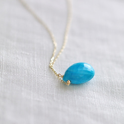 namida : Turquoise（necklace）3　 アリゾナターコイズのネックレス 9枚目の画像