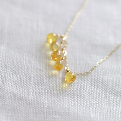 tsubu : yellow Sapphire（necklace） イエローのサファイアのネックレス 8枚目の画像