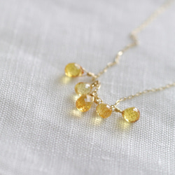 tsubu : yellow Sapphire（necklace） イエローのサファイアのネックレス 9枚目の画像