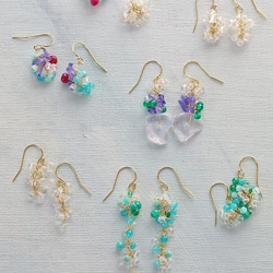 yamabudo : Lemon&Tanzanite（earring） レモンクォーツとタンザナイトの耳飾り 10枚目の画像