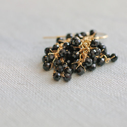 yamabudo : BlackSpinel (earring) 黑尖晶石野葡萄耳環 第7張的照片