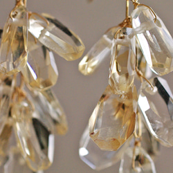 fusa : Citrine（earring） ラフカットのシトリンの房の耳飾り 7枚目の画像