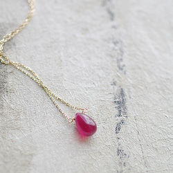 namida : Ruby drop / M（necklace） 2枚目の画像