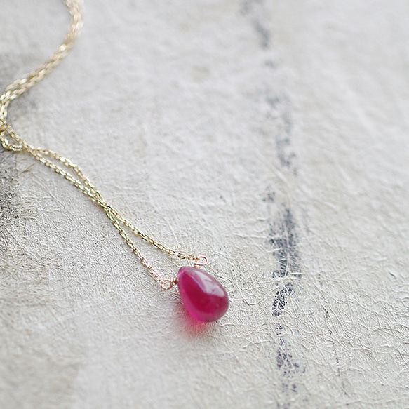 namida : Ruby drop / M（necklace） 2枚目の画像