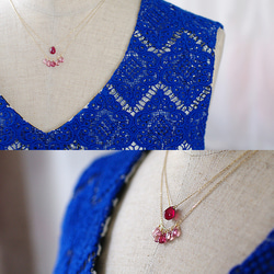 namida : Ruby drop / M（necklace） 5枚目の画像