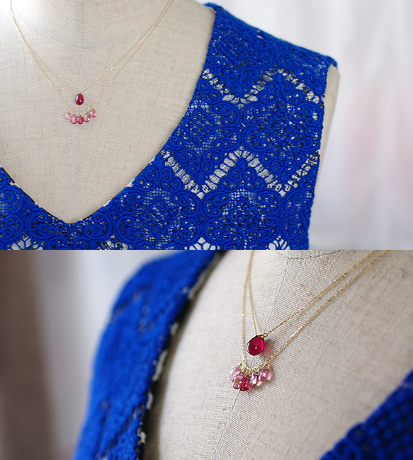 namida : Ruby drop / M（necklace） 5枚目の画像