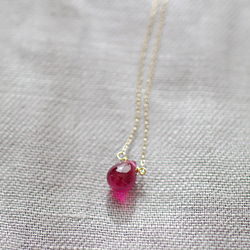 namida : Ruby drop / S（necklace） 1枚目の画像