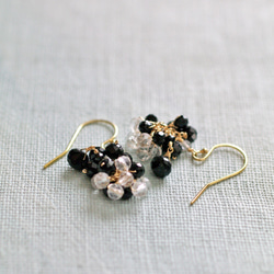 yamabudo : black Spinel , Crystal Tama（earring） 7枚目の画像