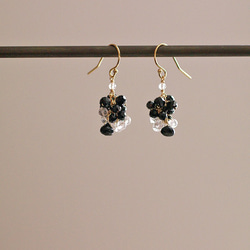 yamabudo : black Spinel , Crystal Tama（earring） 8枚目の画像