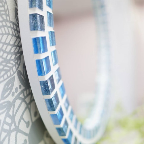 壁掛けミラー☆パステルブルー HITOSIO Journey Oriental Blue / ヒトシオ ジャーニー オリエンタル