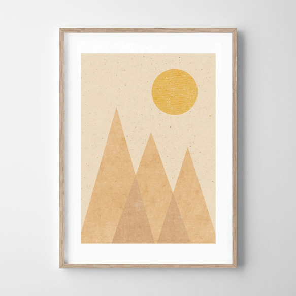 Abstract mountain print 可客製化 掛畫 海報 第1張的照片
