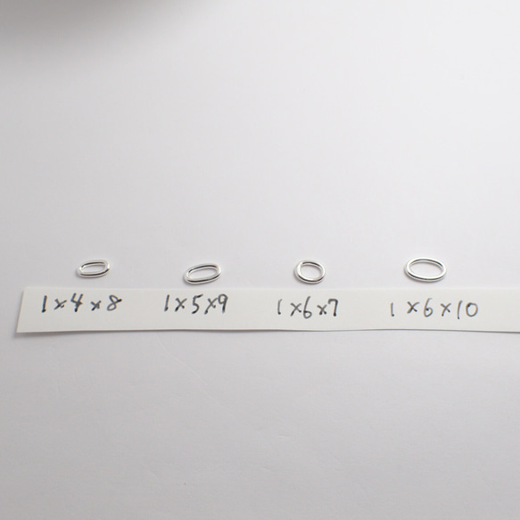 ★Paris買い付け★  Silver925　ロー付けオーバル6X10ｍｍ　 線径１ｍｍ　２P 4枚目の画像