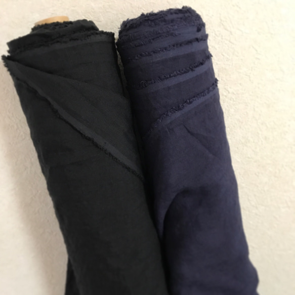 ⭐️ワイド袖のプルオーバー ⭐️ ベルギーリネン紺色 ⭐︎受注製作 6枚目の画像