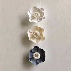 アネモネの布花ミニコサージュ 6枚目の画像