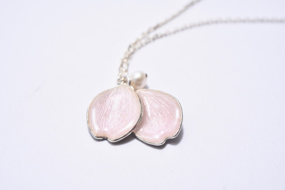《再販×10以上》桜の七宝ネックレス- pink petals - 5枚目の画像