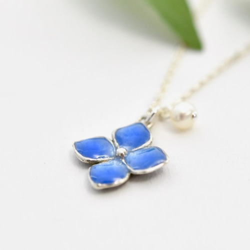 silver925*神秘的なグリーンブルー 淡水パールネックレス ヴァンドームブティック】春の装いに品よく華やかさを添えるパール