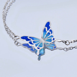 -藍色蝴蝶-透明景泰藍手鍊/朱麗葉 第2張的照片