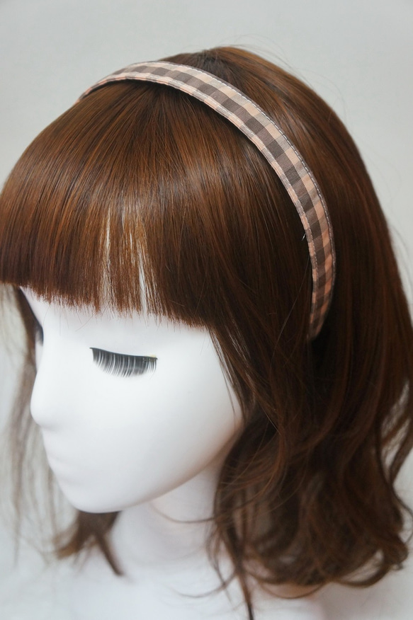 Avondreamファッションヘアアクセサリー-C-超快適なヘアバンド/フープ-フープヘアバンドヘアバンドチェック柄スタイル 3枚目の画像