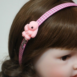 Avondream時尚髮飾-G3-寶寶兒童幼兒超舒適髮箍/髮圈-髮夾髮束髮箍髮帶彌月禮盒禮物  兔子 格子格紋 第2張的照片