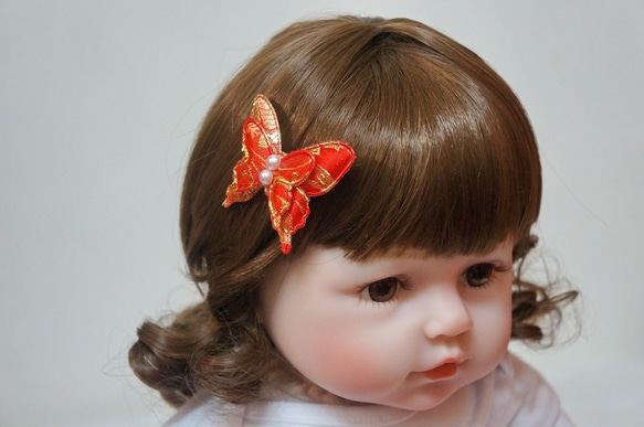 Avondream時尚髮飾-G1-寶寶兒童幼兒嬰兒髮夾-髮夾髮束髮箍髮帶彌月禮盒禮物  蝴蝶 第1張的照片