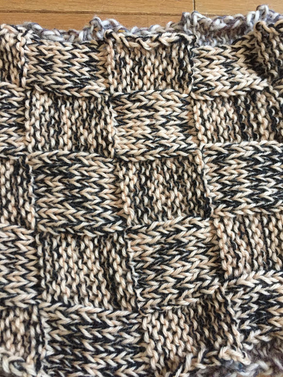 手編み毛糸スヌード 5枚目の画像
