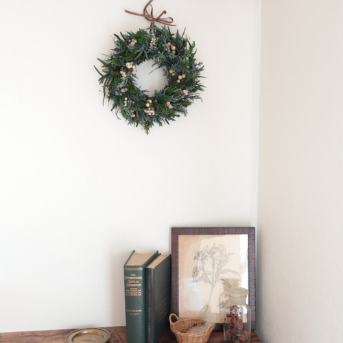 ナンキンハゼのクリスマスリース プリザーブドフラワー 花咲（はなえみ