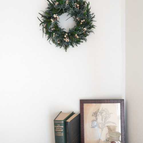 ナンキンハゼのクリスマスリース プリザーブドフラワー 花咲（はなえみ