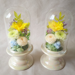 プリザーブドフラワー仏花 一基 ミニドーム18センチ 小サイズ お供え