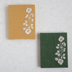 刺繍ファブリックパネル 北欧花柄 yellow 7枚目の画像