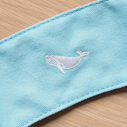 [W2Design] take&go 雙面用帆布飲料提袋-鯨魚藍 第4張的照片