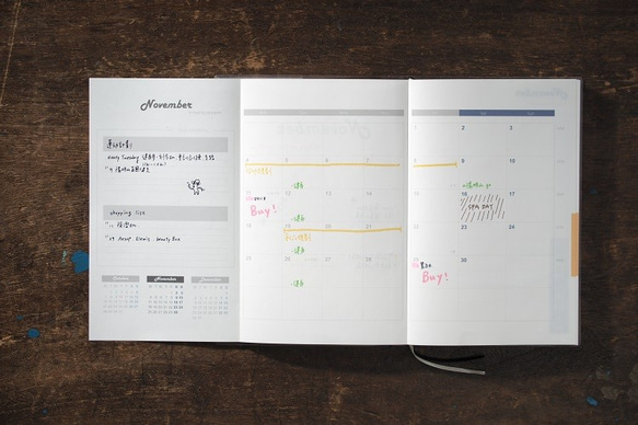 [W2Design] 好聰明2020拉頁A5週記手帳-閃耀黃(灰箔) 第10張的照片