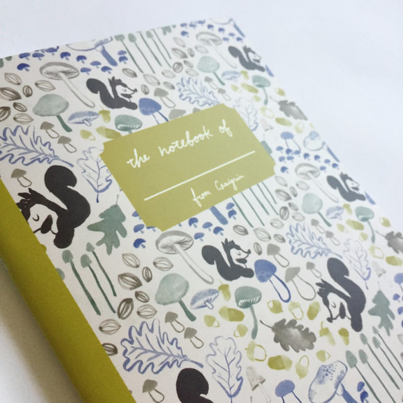 Autumn leaf and Squirrel Notebook | Watercolor Woodland 7枚目の画像